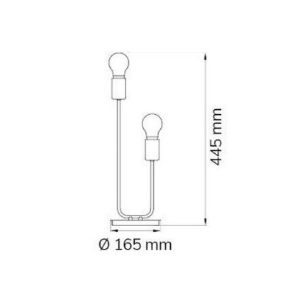 Wofi 8255.02.10.8000 - Βάση λάμπας YORK 2xE27/60W/230V