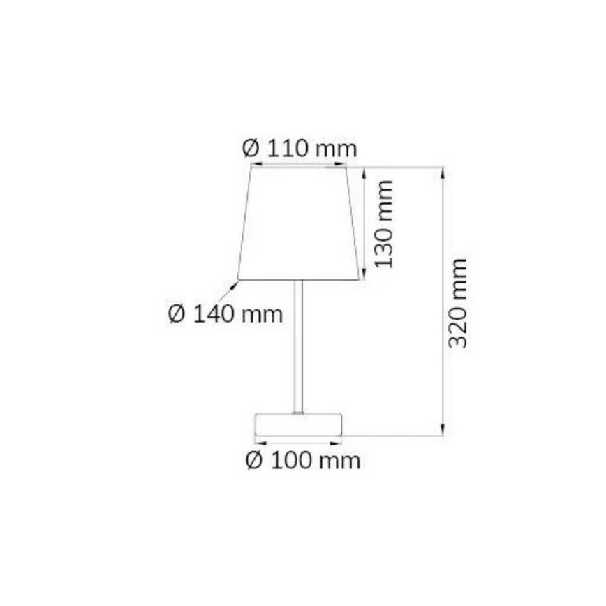 Wofi 8324.01.10.0000 - Επιτραπέζιο φωτιστικό CESENA 1xE14/42W/230V μαύρο