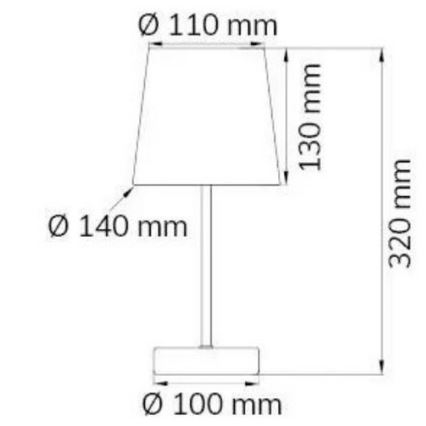 Wofi 8324.01.50.0000 - Επιτραπέζια λάμπα CESENA 1xE14/42W/230V γκρι