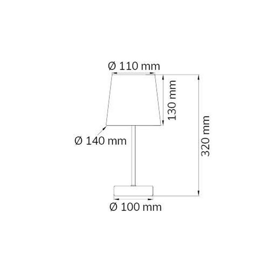 Wofi 832401060000 - Eπιτραπέζια λάμπα CESENA 1xE14/42W/230V λευκό