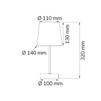 Wofi 832401949000 - Eπιτραπέζια λάμπα CESENA 1xE14/42W/230V ροζ