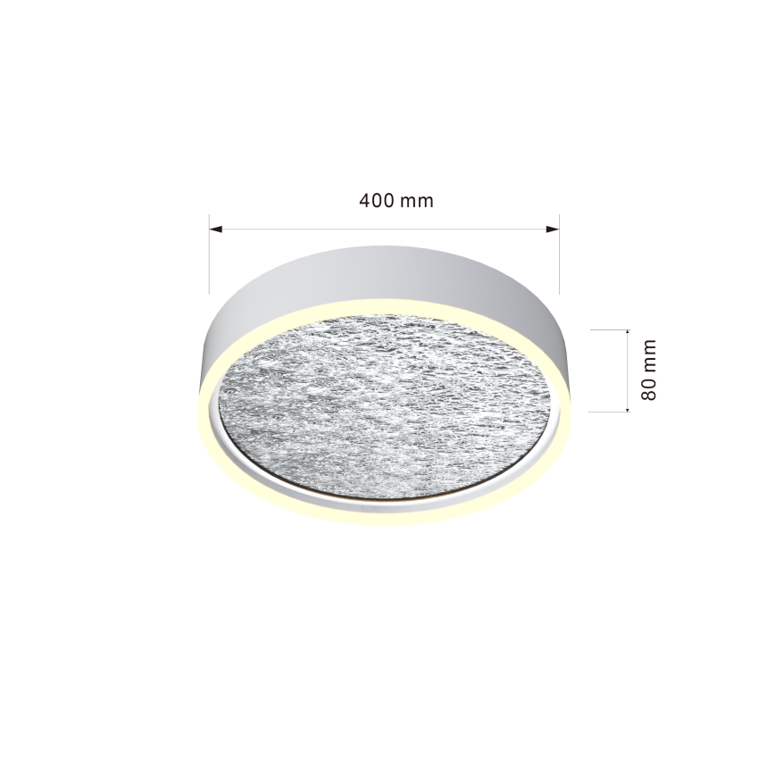 Wofi 9002-103M - LED Dimmable φωτιστικό οροφής BORDEAUX LED/37W/230V ασήμι