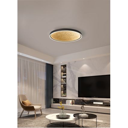 Wofi 9002-104L - LED Dimmable φωτιστικό οροφής BORDEAUX LED/60W/230V μαύρο/χρυσαφί