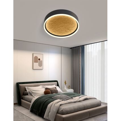 Wofi 9002-104M - LED Dimmable φωτιστικό οροφής BORDEAUX LED/37W/230V μαύρο/χρυσαφί