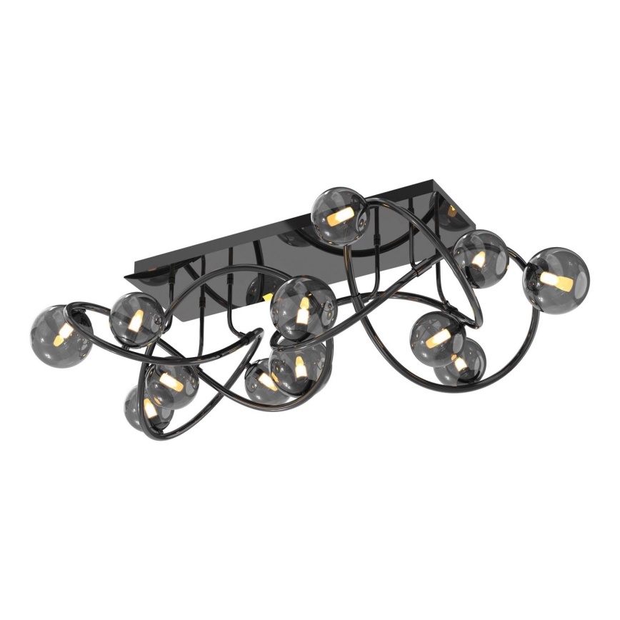 Wofi 9014-1205 - LED Πλαφονιέρα οροφής NANCY 12xG9/3,5W/230V μαύρο/γυαλιστερό χρώμιο
