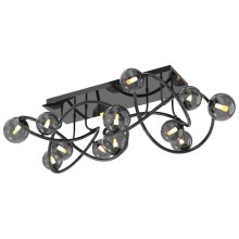 Wofi 9014-1205 - LED Πλαφονιέρα οροφής NANCY 12xG9/3,5W/230V μαύρο χρώμιο