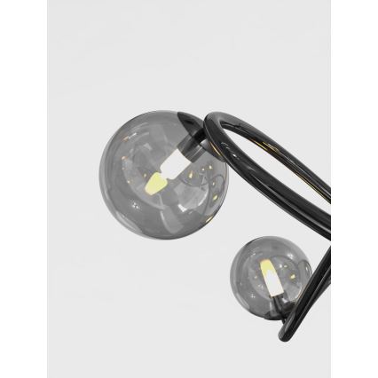 Wofi 9014-1205 - LED Πλαφονιέρα οροφής NANCY 12xG9/3,5W/230V μαύρο χρώμιο