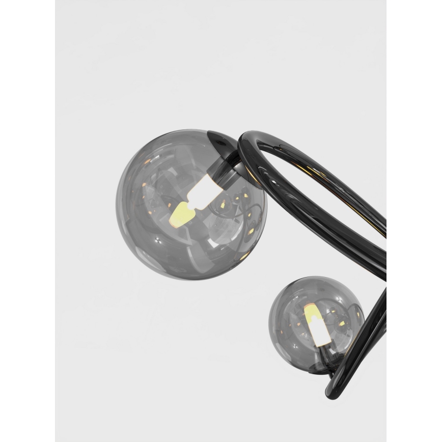 Wofi 9014-1205 - LED Πλαφονιέρα οροφής NANCY 12xG9/3,5W/230V μαύρο/γυαλιστερό χρώμιο