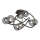 Wofi 9014-805 - LED Πλαφονιέρα οροφής NANCY 8xG9/3,5W/230V μαύρο/γυαλιστερό χρώμιο