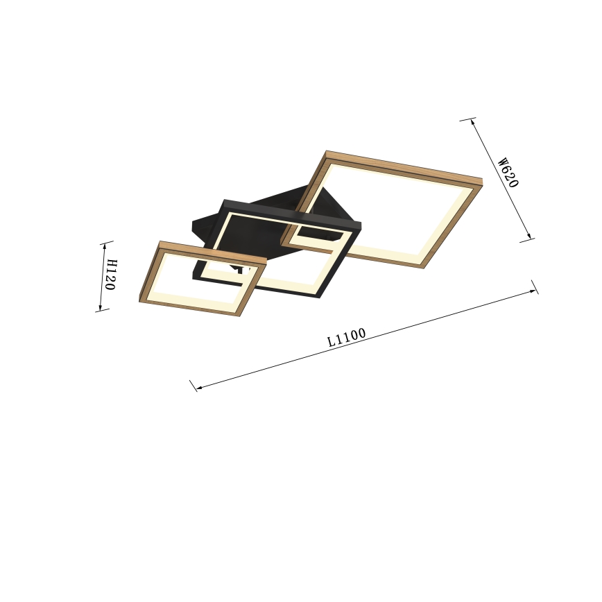 Wofi 9022-306M - LED Dimmable φωτιστικό οροφής MATERA LED/37W/230V
