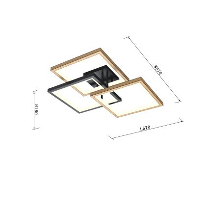 Wofi 9022-306S - LED Dimmable φωτιστικό οροφής MATERA LED/40W/230V