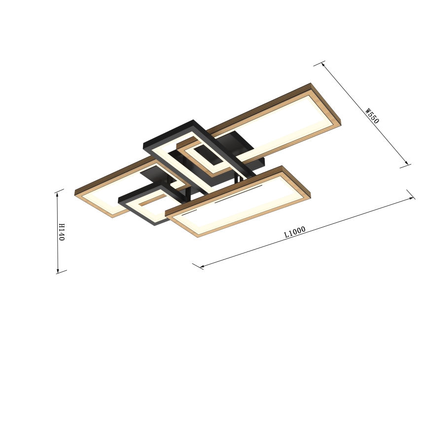Wofi 9022-506 - Ρυθμιζόμενο LED φωτιστικό οροφής MATERA LED/60W/230V