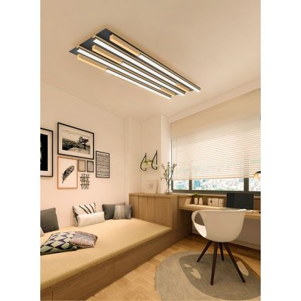 Wofi 9031-506L - LED Dimmable φωτιστικό οροφής PALERMO LED/57W/230V Καουτσουκόδεντρο