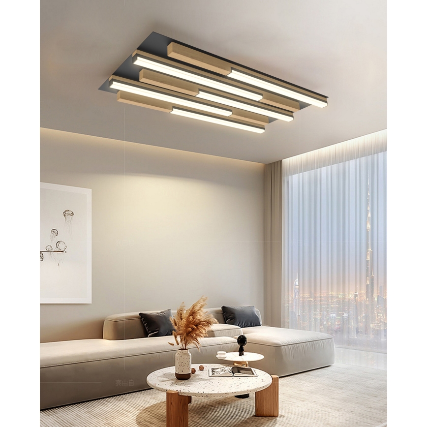 Wofi 9031-506S  - LED Dimmable φωτιστικό οροφής PALERMO LED/34W/230V Καουτσουκόδεντρο
