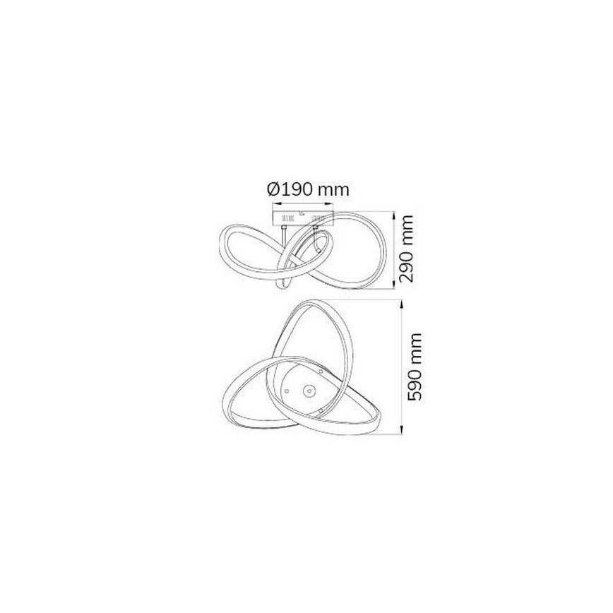 Wofi 9134.01.88.9000 - LED Πλαφονιέρα οροφής INDIGO LED/45W/230V