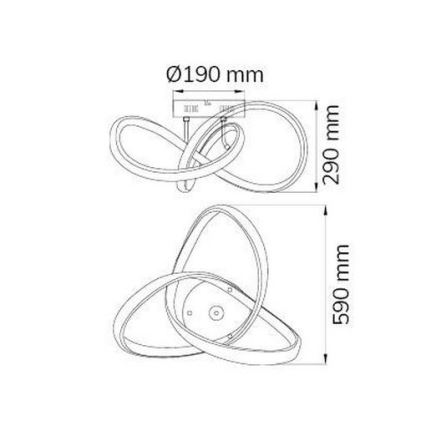 Wofi 9134.01.88.9000 - LED επιτοίχιο φωτιστικό INDIGO LED/45W/230V