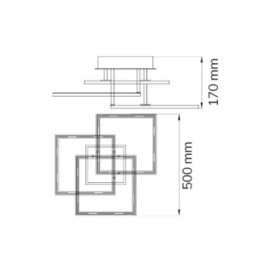 Wofi 9243.03.10.9300 - Πλαφονιέρα οροφής LED Dimmable MODESTO LED/33W/230V