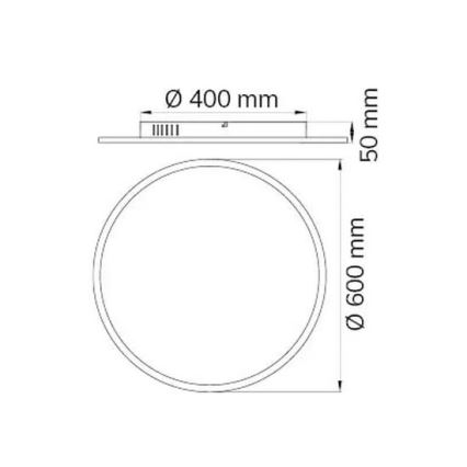 Wofi 9457.01.70.9600 - LED Dimmable φωτιστικό οροφής LINOX LED/34W/230V 3000-6000K + τηλεχειριστήριο
