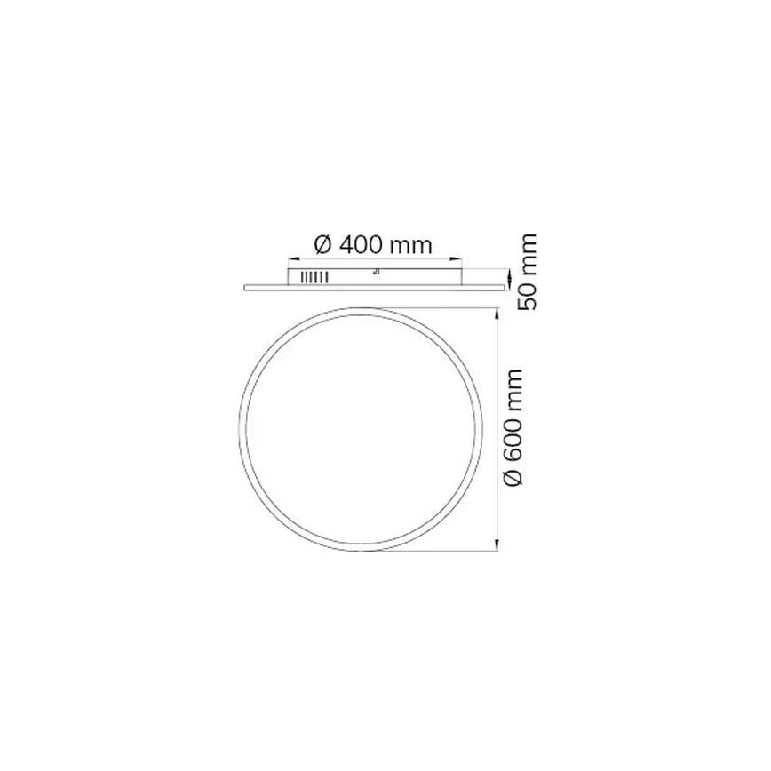 Wofi 9457.01.70.9600 - LED Dimmable φωτιστικό οροφής LINOX LED/34W/230V 3000-6000K + τηλεχειριστήριο