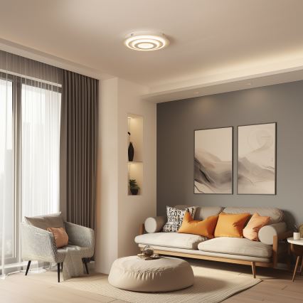 Wofi 9464.01.06.9000 - Φωτιστικό οροφής LED FLYNN LED/25W/230V διάμ. 60 εκ. λευκό