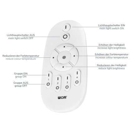 Wofi 9694.01.70.7120 - LED Dimmable φωτιστικό οροφής MILO LED/52W/230V 2700-6000K + τηλεχειριστήριο