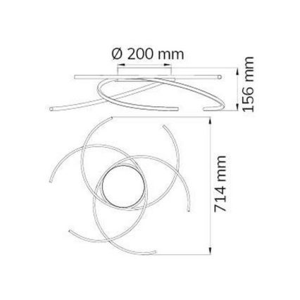 Wofi - Φωτιστικό οροφής LED JULS LED/24W/230V