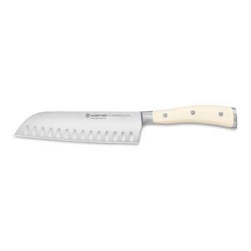 Wüsthof -  Μαχαίρι Santoku με αυλακώσεις CLASSIC IKON 17 cm κρεμ