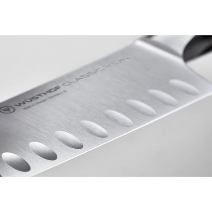 Wüsthof - Μαχαίρι Santoku με αυλακώσεις CLASSIC IKON 17 cm μαύρο