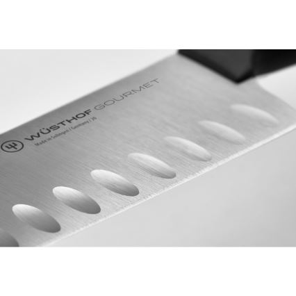 Wüsthof - Μαχαίρι Santoku με αυλακώσεις GOURMET 17 cm μαύρο