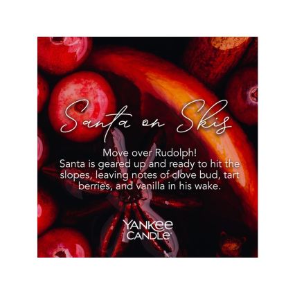 Yankee Candle - Αρωματικό κερί SANTA ON SKIS μεγάλο 567g 60-90 ώρες