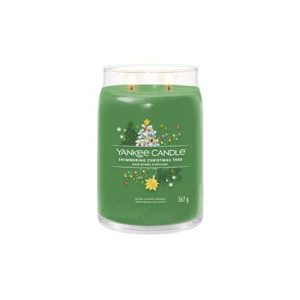 Yankee Candle - Αρωματικό κερί SHIMMERING CHRISTMAS TREE μεγάλο 567g 60-90 ώρες.