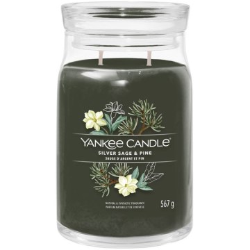 Yankee Candle - Αρωματικό κερί SILVER SAGE & PINE μεγάλο 567g 60-90 ώρες
