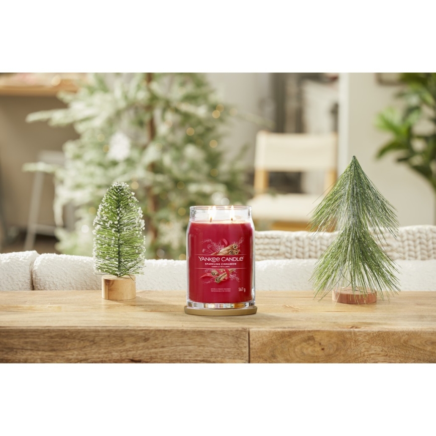 Yankee Candle - Αρωματικό κερί SPARKLING CINNAMON μεγάλο 567g 60-90 ώρες