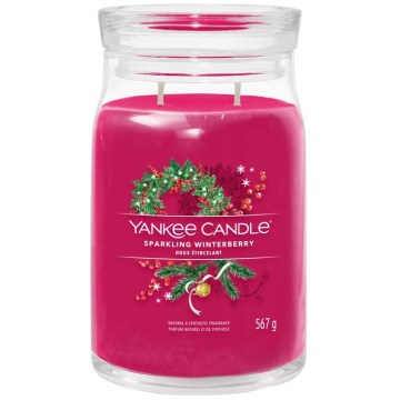Yankee Candle - Αρωματικό κερί SPARKLING WINTERBERRY μεγάλο 567 g 60-90 ώρες