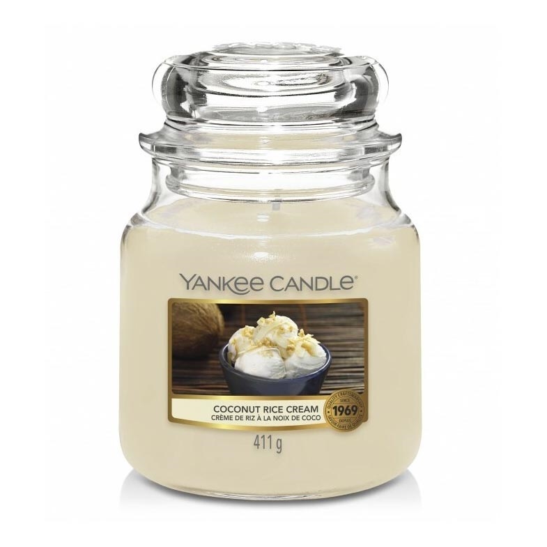 Yankee Candle - Αρωματικό κερί COCONUT RICE CREAM medium 411g 65-75 ώρες