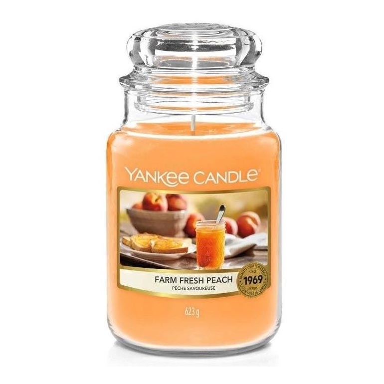 Yankee Candle - Αρωματικό κερί FARM FRESH PEACH μεγάλο 623g 110-150 ώρες