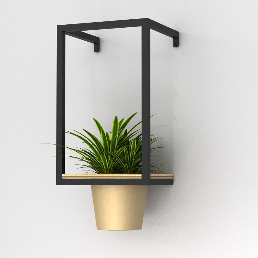 Γλάστρα τοίχου 38x18 cm χρυσαφί