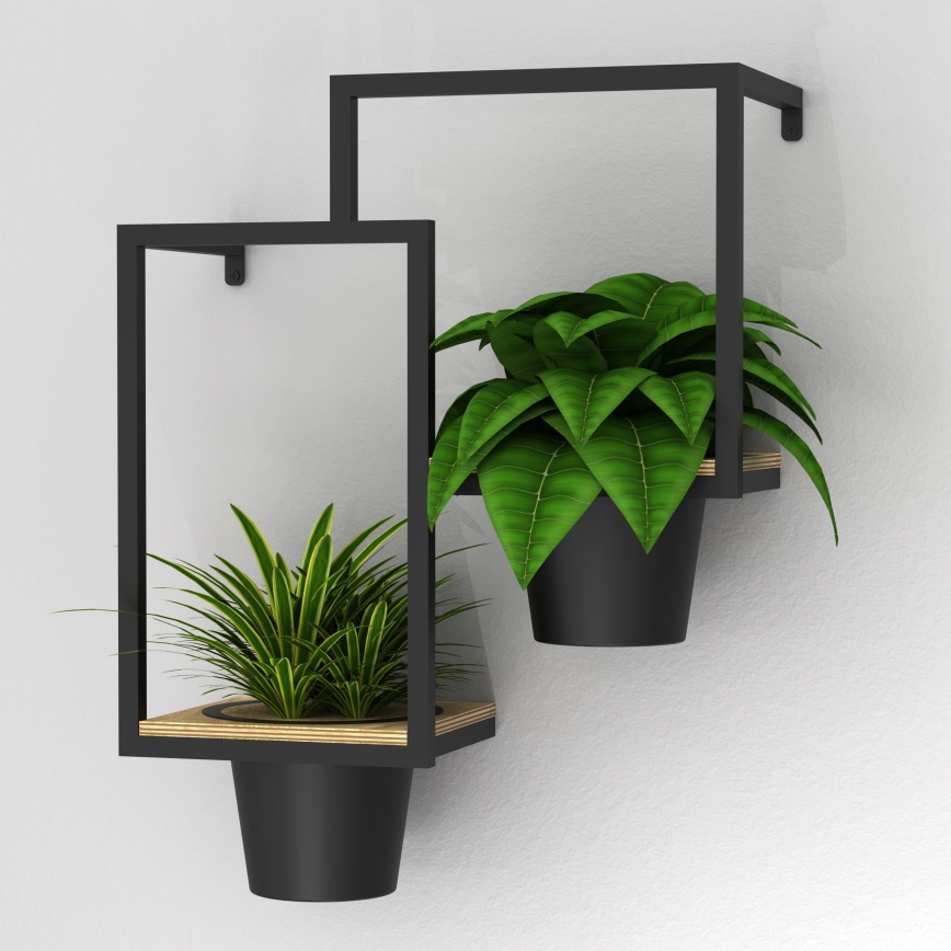 Γλάστρα τοίχου 46x36 cm μαύρο