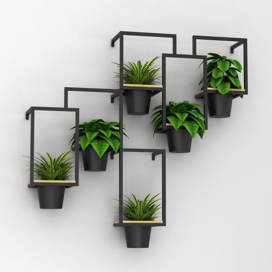 Γλάστρα τοίχου 46x36 cm μαύρο