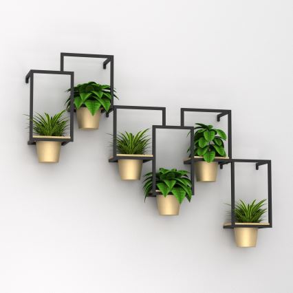 Γλάστρα τοίχου 46x36cm χρυσαφί