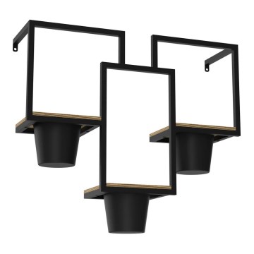 Γλάστρα τοίχου 46x53 cm μαύρο