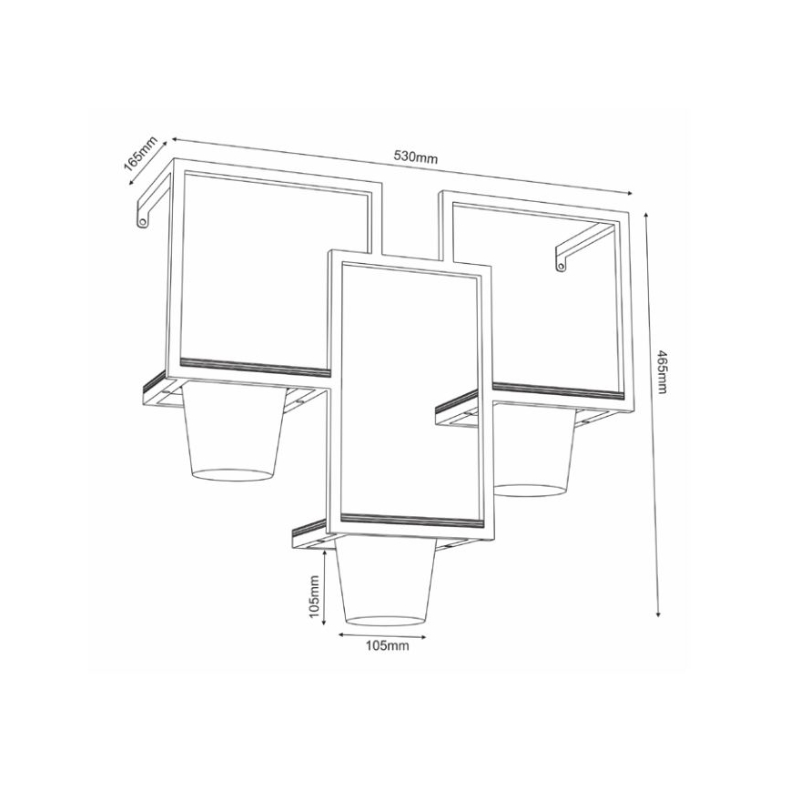 Γλάστρα τοίχου 46x53 cm μαύρο