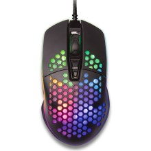 Yenkee - LED RGB ποντίκι Gaming 6400 DPI 7 πλήκτρα μαύρο