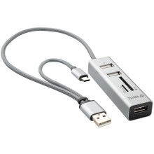Yenkee -  Διανομέας και αναγνώστης καρτών USB 2.0 και USB-C OTG