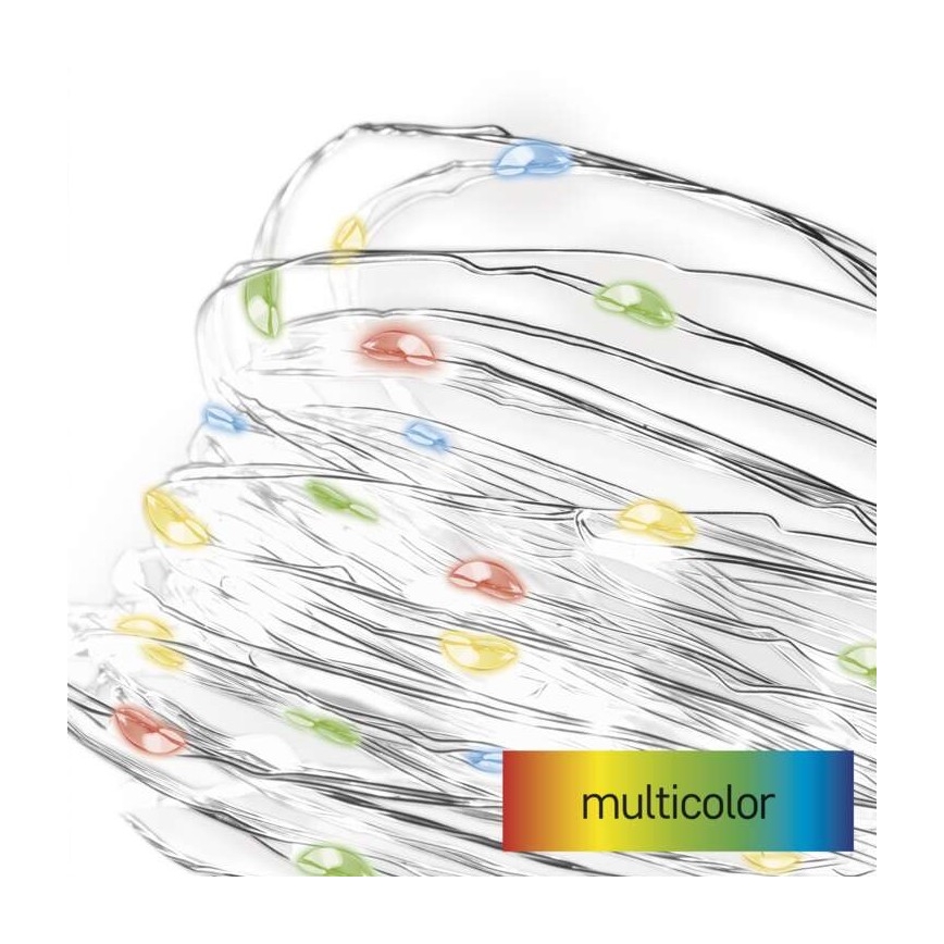 Γιρλάντα LED 20xLED/2xAA 2,4m πολύχρωμη