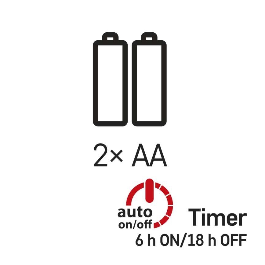 Γιρλάντα LED 20xLED/2xAA 2,4m πολύχρωμη