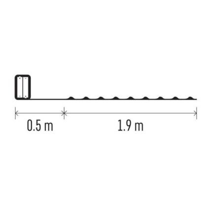 Γιρλάντα LED 20xLED/2xAA 2,4m πολύχρωμη