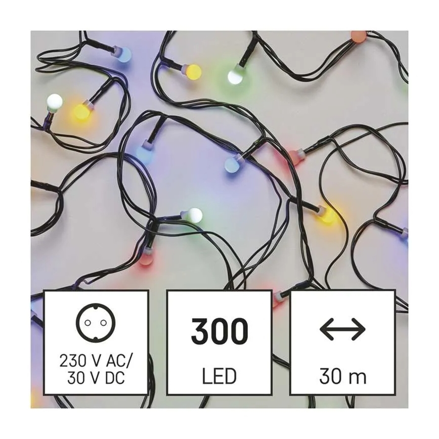Γιρλάντα LED 300 LED, 8 λειτουργίες, μήκος 35 m, IP44, θερμό λευκό