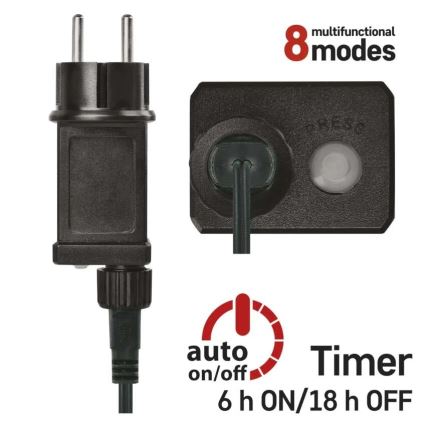 Γιρλάντα LED 300xLED/230V/8 λειτουργιών 35m IP44 θερμό λευκό