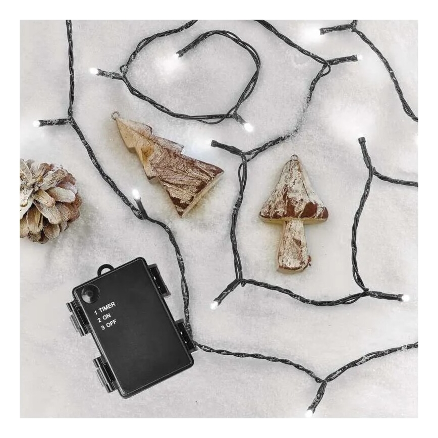 Γιρλάντα LED για εξωτερικούς χώρους 40xLED/3xAA 3,3m IP44 ψυχρό λευκό